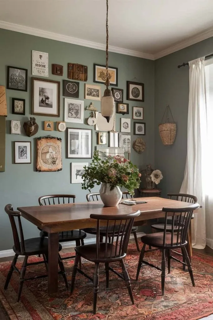 gallery art wall for dining room