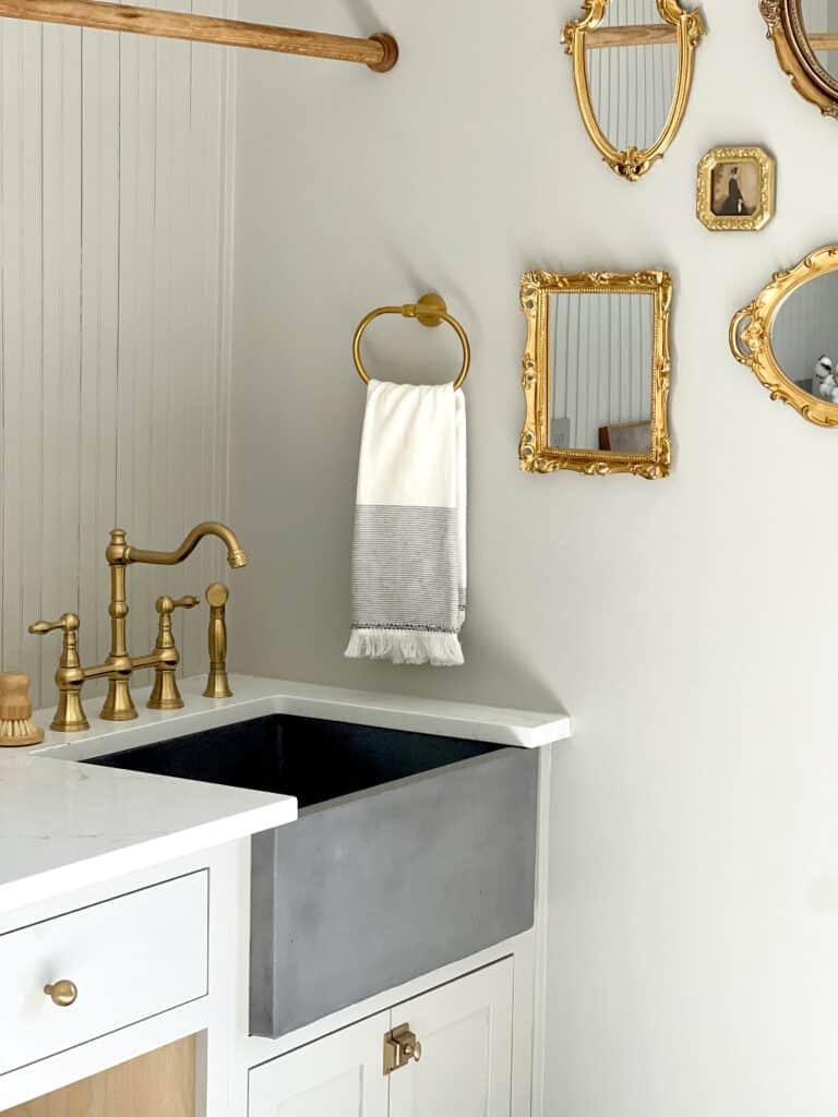 brass and gold fixtures