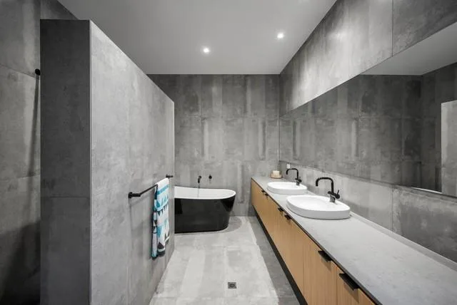monochromatic bathroom