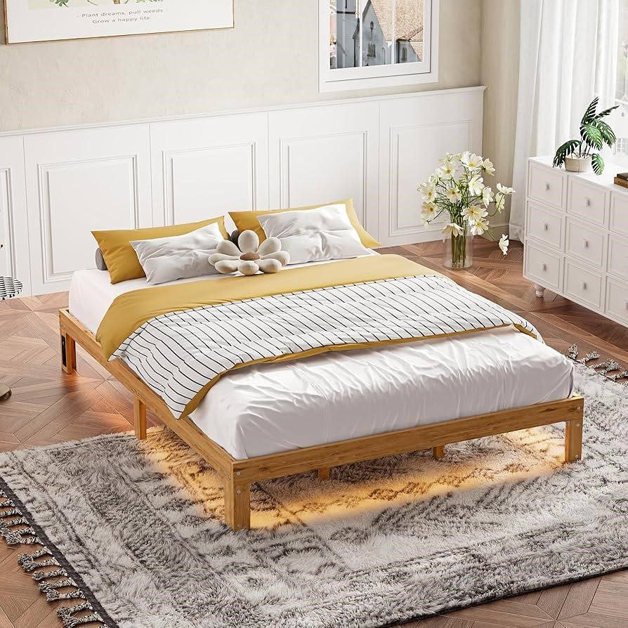 low profile bedding white theme