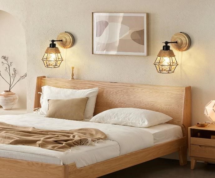 stylish wall light in bedroom