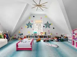 gray color palette in playroom