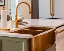 copper faucet finishes in kitchen